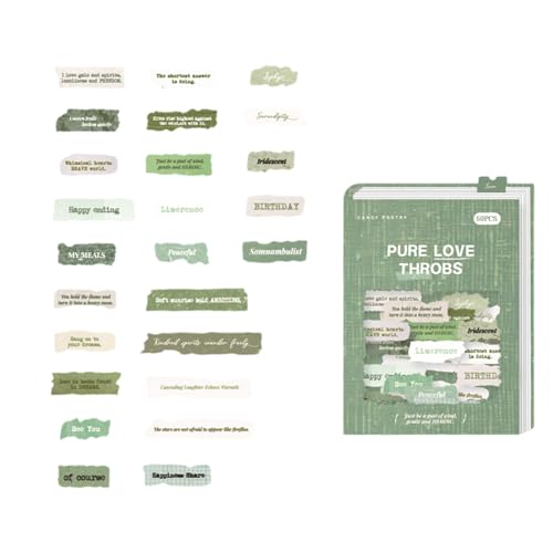 50 Sheets Journal Decoration English Letter Sticker Englisch Papiercollagen Aufkleber Für Kunstjournale Und Geschenke Die Aufkleber Wickeln von Qsvbeeqj