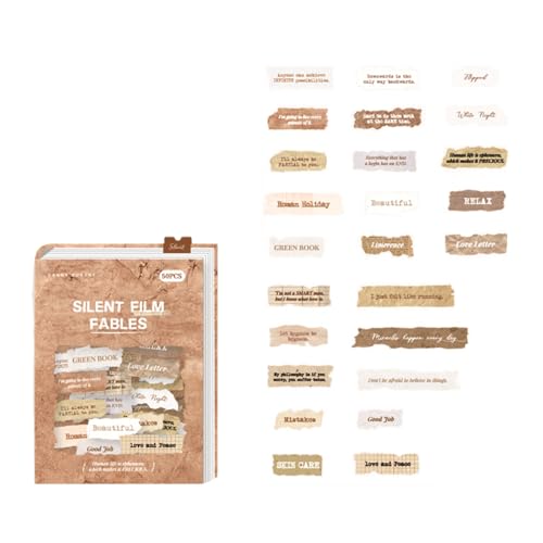 50 Sheets Journal Decoration English Letter Sticker Englisch Papiercollagen Aufkleber Für Kunstjournale Und Geschenke Die Aufkleber Wickeln von Qsvbeeqj