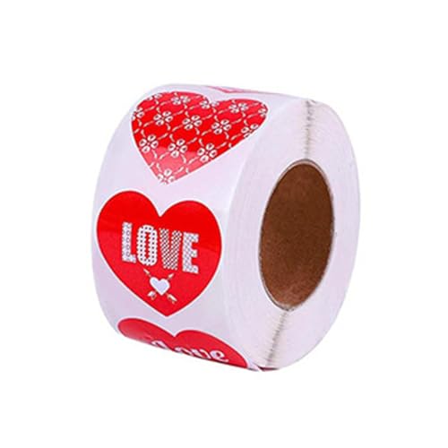 500 Stück Valentinstags-Herz-Aufkleber, 25 mm, 38 mm, selbstklebende Verpackungsetiketten für Hochzeit, Valentinstag, Verpackung 500 Stück Valentinstags-Herz-Aufkleber, 25 mm, 38 mm, selbstklebende Verpackungsetiketten für Hochzeit, Valentinstag, Verpackung von Qsvbeeqj