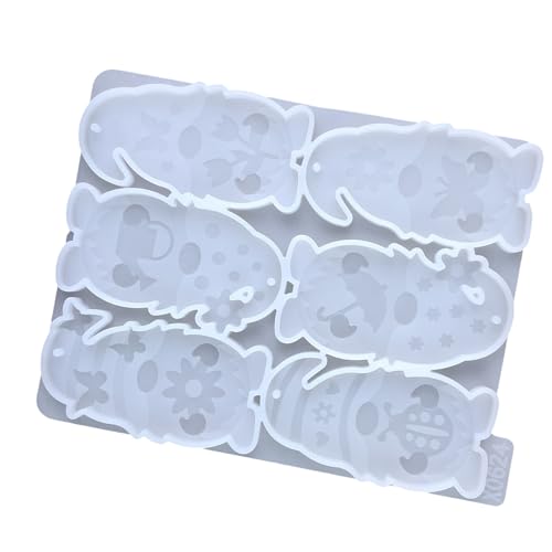 6 Hohlraum Silikon Schlüsselbundformen Anhänger Schimmelpist 6 Hohlraum Silikon Schlüsselbundformen Anhänger Schimmelpist von Qsvbeeqj
