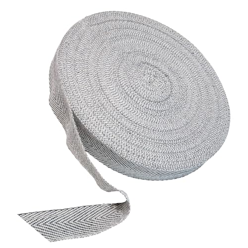 Baumwoll-Twillband, 9,1 m, natürliches Baumwoll-Gurtband, Teppich-Tufting, Einfassung, Gurtband zum Nähen von Teppichen von Qsvbeeqj
