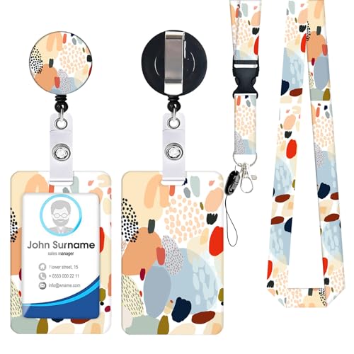 Blumen Retractable Abzeichenhalter Ölmalerei Lanyard Mit Rollen Carabiner Clip Halsgurt Blumen Retractable Abzeichenhalter Ölmalerei Lanyard Mit Rollen Carabiner Clip Halsgurt von Qsvbeeqj