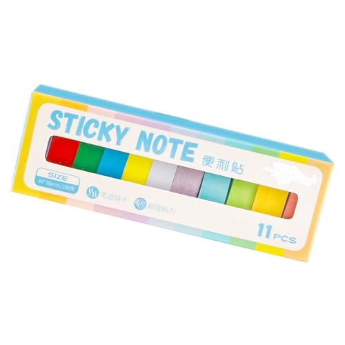 Bunte Haftnotizen, Notizblöcke, farbige Indexe, Notizblock, ästhetischer Notizblock, 11 Stück Bunte Haftnotizen, Notizblöcke, farbige Indexe, Notizblock, ästhetischer Notizblock, 11 Stück von Qsvbeeqj