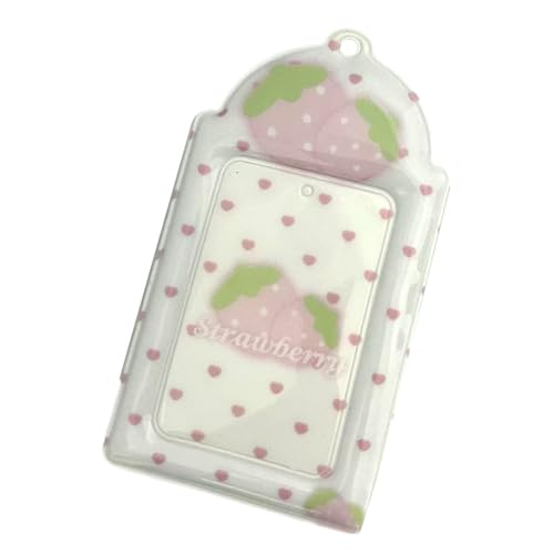 Cartoon Strawberry Card Case 3inch PVC Kartenabdeckung Kartenhülsen Fotokarte Abdeckungen Photokardkoffer Schlüsselbeutel Charme Photokardhülle von Qsvbeeqj