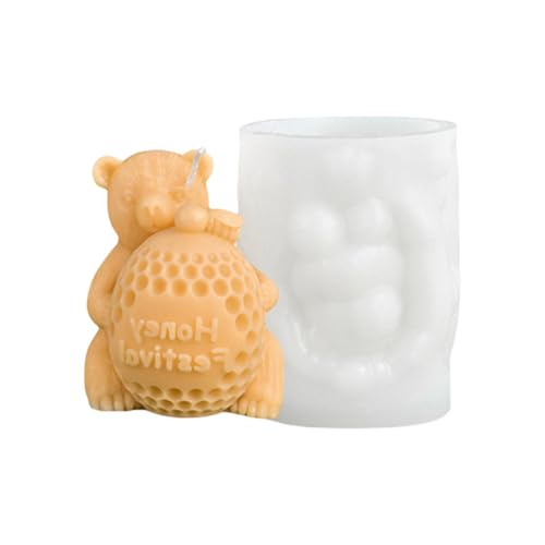 Cartoon Tierform Silikonhandwerk Lieferungen Schöne Bären Epoxidharz Guss Ornament Form Silikonform Schöne Bären Kerzenschimmel Pflaster Gussguss von Qsvbeeqj