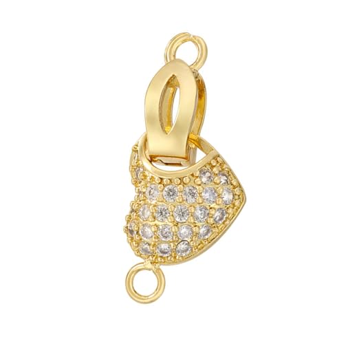 Einzigartige Kubische Zirkonia Schmuckverschluss Eleganter Goldplattierter Zirkonia Verschönerter Verschluss Befestigung Für Schmucksammlung von Qsvbeeqj