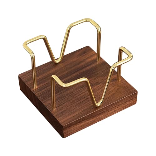 Eisendraht Memo Pad Stand Mit Holz Basisschreibtisch Hinweis Block Aufbewahrungsbox Dekorative Memo Padbox Für Schulbüro Multifunktionaler Note Organisatoren von Qsvbeeqj