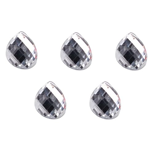 Glasperlen in Tropfenform für Schmuck, Krone, Kopfschmuck, Zubehör, vergoldet, facettierte Perlen, Schmuckherstellung, natürliche Kristallsteinperlen von Qsvbeeqj