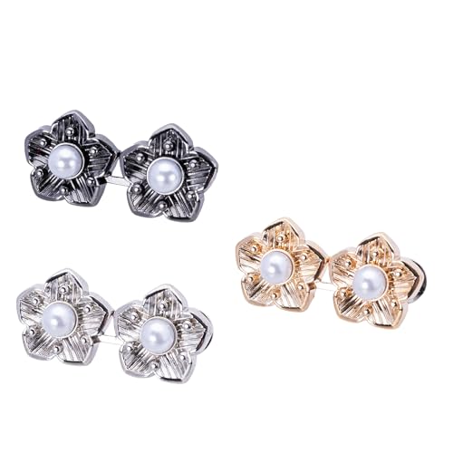 Jeansknöpfe Set 3 Stück Jeansknöpfe mit verstellbarer Schnalle an der Taille Pins Set für breite Jeans Hosen und Röcke Metallknöpfe für Kleidung Jeansknöpfe Set 3 Stück Jeansknöpfe mit verstellbarer Schnalle an der Taille Pins Set für breite Jeans Hosen und Röcke Metallknöpfe für Kleidung von Qsvbeeqj