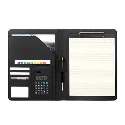 Konferenzordner Leder Klemmboard Ordner Business Dokument Organisatoren Mit Klemmboard Multi Pocket Elastic Pen Slot Clipboard Ordner Mit Notizbödern von Qsvbeeqj