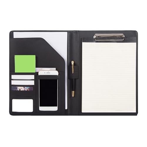 Konferenzordner Leder Klemmboard Ordner Business Dokument Organisatoren Mit Klemmboard Multi Pocket Elastic Pen Slot Clipboard Ordner Mit Notizbödern von Qsvbeeqj