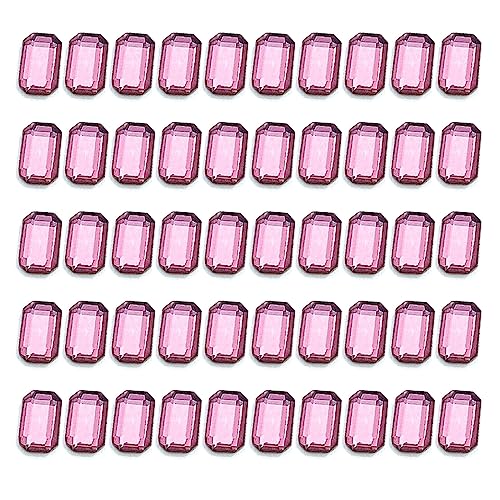 Kristall-Charm-Strasssteine mit flacher Rückseite, luxuriös, Kunst-Strasssteine, Handwerk, Kristall-Schmucksteine, Acrylnägel, 50 Stück von Qsvbeeqj
