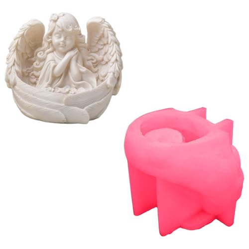 Mädchenflügel Skulptur Silikonformen Für Epoxidharz Teelichthalter Kerzenhalter Gips Ornament Home Dekoration von Qsvbeeqj