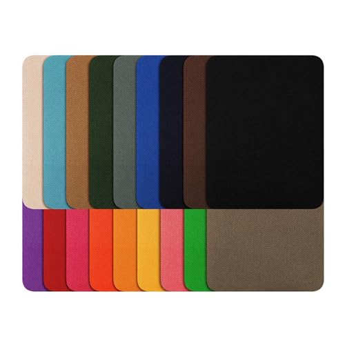 Mehrzweck-Patches für Ellbogen und Knie, 18/12 einfarbig, Eisenstoff-Patches für einfaches Reparieren von Kleidung und zum Personalisieren von Kleidung von Qsvbeeqj