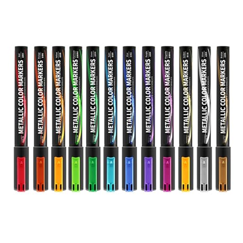 Metallic Marker Stifte Set Von 12 Verschiedenen Farben Farbstift Set Für Scrapbooking Fotoalbum Art Rock Painting Metallic Marker Stifte Set Von 12 Verschiedenen Farben Farbstift Set Für Scrapbooking Fotoalbum Art Rock Painting von Qsvbeeqj