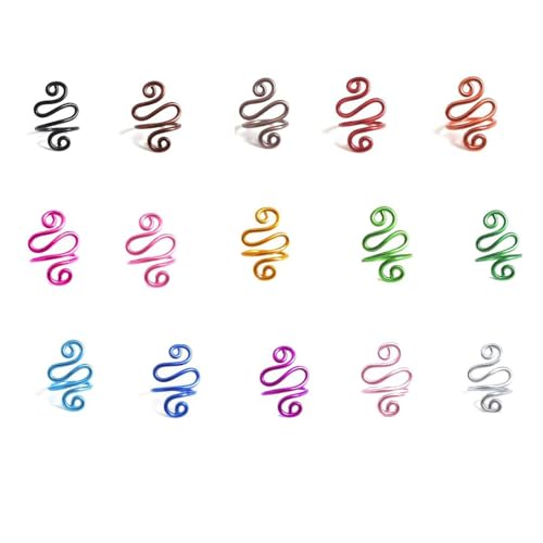 Qsvbeeqj 10/14/15 Stück Schlangenform, gehäkelt, Spannringe, offen, verstellbar, Häkelringe Qsvbeeqj 10/14/15 Stück Schlangenform, gehäkelt, Spannringe, offen, verstellbar, Häkelringe von Qsvbeeqj