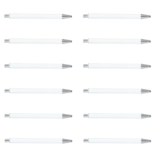 Qsvbeeqj 10/20 Stück einziehbarer Kugelschreiber mit Schrumpffolien, Sublimationsstift, Wärmeübertragungs-Kugelschreiber für Volldruckstift von Qsvbeeqj