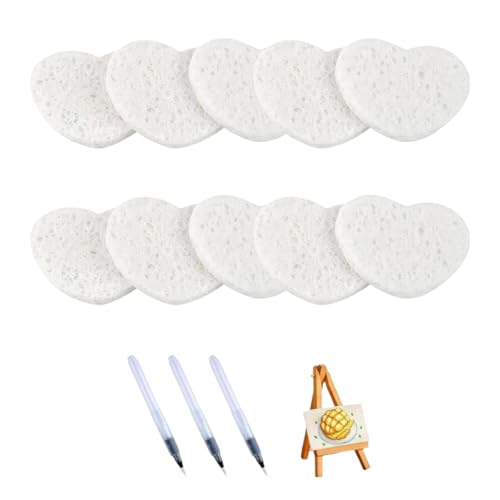 Qsvbeeqj 10 Blätter Puffmalerei Papierhandwerkskits Mit Markierungen Und Miniatur Staffelei Für Kinder Erwachsener Kreativer Textur Craft Blätter Kunstversorgung von Qsvbeeqj