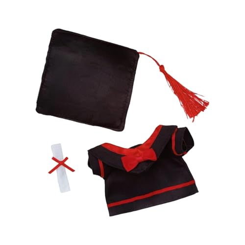 Qsvbeeqj 17 cm Puppenabschlusskostüm 3 Pieces Academic Robe Mit Quasten Sammelbares Display Outfit Für Figuren Puppen Display Puppen Kleidung Abschlussset Set von Qsvbeeqj
