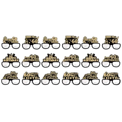 Qsvbeeqj 18pcs Paper Eyewears Für Geburtstagsfeier Handgefertigte Brillen Stilvolle Fotokabinen Requisiten Elegante Soziale Eventdekorationen von Qsvbeeqj