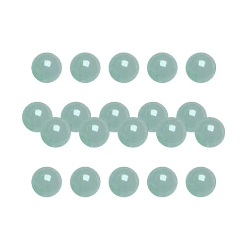 Qsvbeeqj 20 Stück 6 mm runde grüne Jade-Perlen für Perlenliebhaber, Schmuckherstellung, Zubehör, Halsketten, Anhänger, Charm von Qsvbeeqj