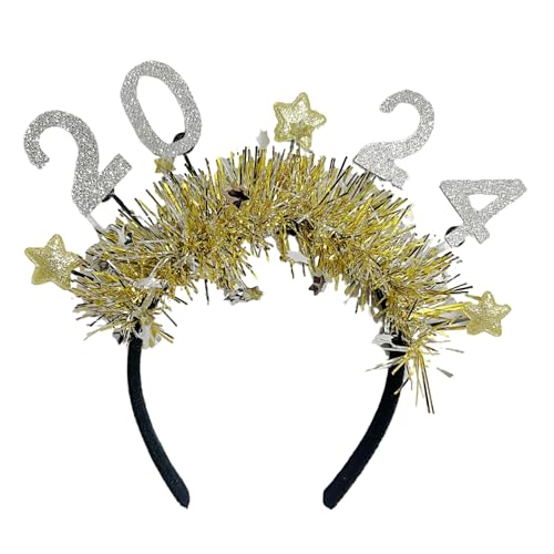 Qsvbeeqj 2024 Neujahrs-Stirnband Frohes neues Jahr Kopfschmuck zum Sammeln Festival Pailletten Haarring Partyzubehör leichtes Stirnband Qsvbeeqj 2024 Neujahrs-Stirnband Frohes neues Jahr Kopfschmuck zum Sammeln Festival Pailletten Haarring Partyzubehör leichtes Stirnband von Qsvbeeqj