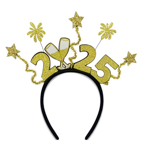Qsvbeeqj 2025 Neujahrs-Stirnbänder, Festival-Kopfbedeckung, Unisex, verstellbar, Haarschmuck für Party, Kostüm, Festival, Kopfbedeckung Qsvbeeqj 2025 Neujahrs-Stirnbänder, Festival-Kopfbedeckung, Unisex, verstellbar, Haarschmuck für Party, Kostüm, Festival, Kopfbedeckung von Qsvbeeqj