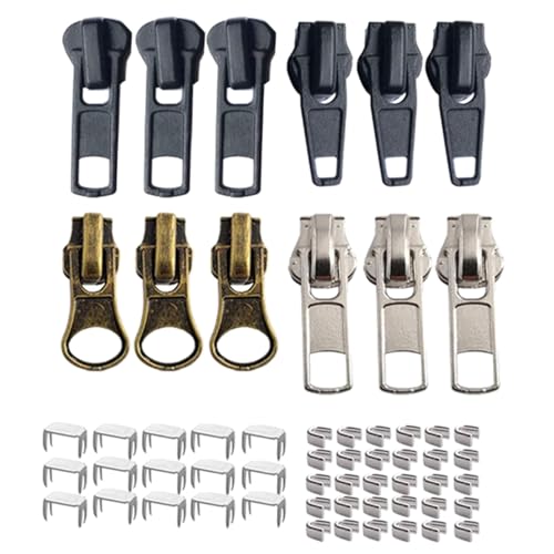 Qsvbeeqj 57 Stück Reißverschluss-Köpfe #5 Reißverschluss-Ersatz mit Reißverschluss-Stopper, Reparaturzubehör für Jacken, Geldbörsen, Taschen Qsvbeeqj 57 Stück Reißverschluss-Köpfe #5 Reißverschluss-Ersatz mit Reißverschluss-Stopper, Reparaturzubehör für Jacken, Geldbörsen, Taschen von Qsvbeeqj