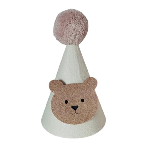 Qsvbeeqj Baby-Geburtstagshut für Kleinkinder, Party, spitze Kappen, verstellbare Größe, mit schönem Bären-Dekor, Foto-Requisiten Qsvbeeqj Baby-Geburtstagshut für Kleinkinder, Party, spitze Kappen, verstellbare Größe, mit schönem Bären-Dekor, Foto-Requisiten von Qsvbeeqj
