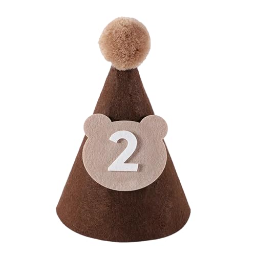 Qsvbeeqj Braun Kaffee Bär Kind Geburtstag Hut Dusche Party Deko Safe und bequeme Bommel mit Schirm Größe verstellbar für Babys und Kleinkinder Qsvbeeqj Braun Kaffee Bär Kind Geburtstag Hut Dusche Party Deko Safe und bequeme Bommel mit Schirm Größe verstellbar für Babys und Kleinkinder von Qsvbeeqj
