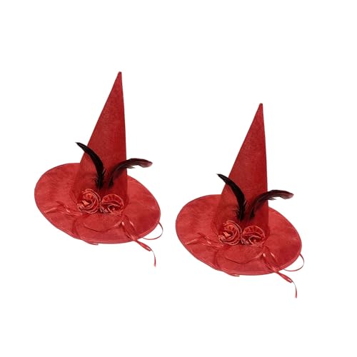 Qsvbeeqj Eleganter Hexenhut, samtig mit farbigen Schleifen, Rosen, Akzent für Halloween, Kostümpartys, weich, samtig, Halloween-Accessoires für Damen Qsvbeeqj Eleganter Hexenhut, samtig mit farbigen Schleifen, Rosen, Akzent für Halloween, Kostümpartys, weich, samtig, Halloween-Accessoires für Damen von Qsvbeeqj
