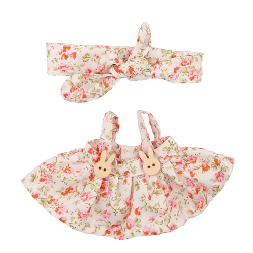 Qsvbeeqj Elegantes Puppenkleid Für Plüschpuppen 17 cm Figuren Puppen Kleidung Mit Bowknot Haarband Und Rock Ideal Für Kinder Die Puppenkleidung Schenken von Qsvbeeqj