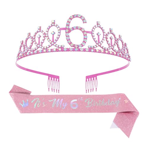 Qsvbeeqj Geburtstag Krone Strass auffällig mit nummeriertem Band für Mädchen Prinzessin Party Dekorationen für Kinder Qsvbeeqj Geburtstag Krone Strass auffällig mit nummeriertem Band für Mädchen Prinzessin Party Dekorationen für Kinder von Qsvbeeqj