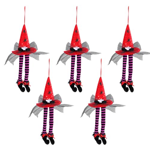 Qsvbeeqj Halloween-Zubehör, bunte Hexenhut, Fensterdekoration, Blickfang, Heimdekoration, Partyzubehör, 5 Stück Qsvbeeqj Halloween-Zubehör, bunte Hexenhut, Fensterdekoration, Blickfang, Heimdekoration, Partyzubehör, 5 Stück von Qsvbeeqj