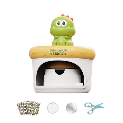 Qsvbeeqj Handgefertigter Badge Maker Craft Badges Maschinenspielzeug Für Kinder Kreative Handwerkskunstaktivitäten Mit Plastikvorlagenabdeckungen Abzeichen Pressemaschine Handwerksspielzeug von Qsvbeeqj