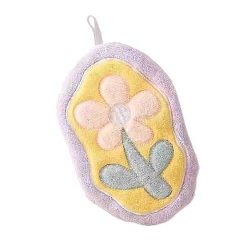 Qsvbeeqj Handtuch mit elegantem Blumendruck, schnell trocknend, Plüschstoff, hautfreundlich, Badezimmer, Küche, mit Aufhängeschlaufe, schnell trocknende Mikrofaser Qsvbeeqj Handtuch mit elegantem Blumendruck, schnell trocknend, Plüschstoff, hautfreundlich, Badezimmer, Küche, mit Aufhängeschlaufe, schnell trocknende Mikrofaser von Qsvbeeqj