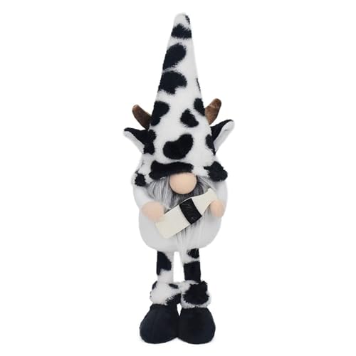 Qsvbeeqj Kuh-Puppen-Saison Kuh-Plüschfigur für Bauernhäuser, Heimdekoration, schwarz-weiß gemustert Qsvbeeqj Kuh-Puppen-Saison Kuh-Plüschfigur für Bauernhäuser, Heimdekoration, schwarz-weiß gemustert von Qsvbeeqj