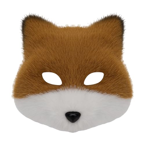 Qsvbeeqj Kunstpelze Wolf Katzen Füchse Halloween Party Cosplay Kostüm Zubehör Halbgesicht Karneval Maskeraden Plüsch Katzen halbes Gesicht Qsvbeeqj Kunstpelze Wolf Katzen Füchse Halloween Party Cosplay Kostüm Zubehör Halbgesicht Karneval Maskeraden Plüsch Katzen halbes Gesicht von Qsvbeeqj