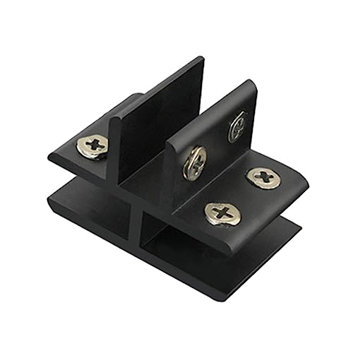 Qsvbeeqj L-T-Glasbefestigungsclip, Holz-/Glashalterungsverbinder, Aluminiumlegierung, feste Glasklemme, Möbelbeschläge von Qsvbeeqj