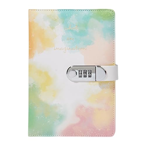 Qsvbeeqj Leather Journal Hardcover Notebook Planer Mit Kombinationsschloss Für Tägliche Journaling Passwort Tagebuch Schreiben Von Notizbüchern Kreatives Schreiben Von Notebook Mit Passwort von Qsvbeeqj