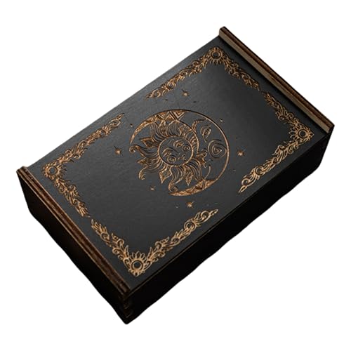 Qsvbeeqj Leere Kartenspeicher Hülle Spielkarten Kartons Packkarten Box Tarot Container Aufbewahrungskoffer Holzspielkarten Box von Qsvbeeqj