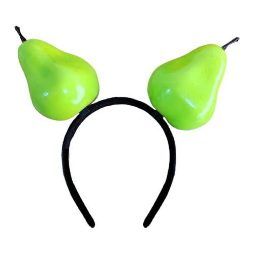 Qsvbeeqj Lustiges, einzigartiges Kunstharz-Stirnband mit realistischen Obst- und Gemüsedesigns für Geburtstage und Feste von Qsvbeeqj