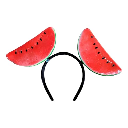 Qsvbeeqj Lustiges, einzigartiges Kunstharz-Stirnband mit realistischen Obst- und Gemüsedesigns für Geburtstage und Feste von Qsvbeeqj