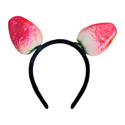 Qsvbeeqj Lustiges, einzigartiges Kunstharz-Stirnband mit realistischen Obst- und Gemüsedesigns für Geburtstage und Feste von Qsvbeeqj