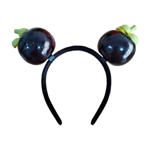 Qsvbeeqj Lustiges, einzigartiges Kunstharz-Stirnband mit realistischen Obst- und Gemüsedesigns für Geburtstage und Feste von Qsvbeeqj