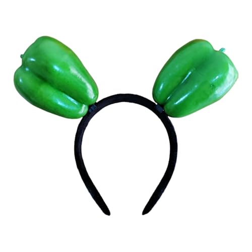 Qsvbeeqj Lustiges, einzigartiges Kunstharz-Stirnband mit realistischen Obst- und Gemüsedesigns für Geburtstage und Feste von Qsvbeeqj
