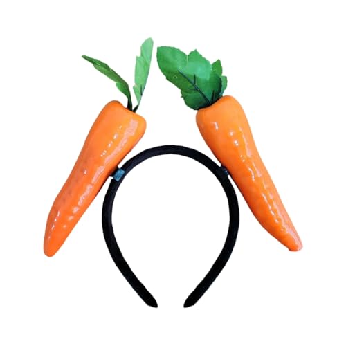 Qsvbeeqj Lustiges, einzigartiges Kunstharz-Stirnband mit realistischen Obst- und Gemüsedesigns für Geburtstage und Feste von Qsvbeeqj