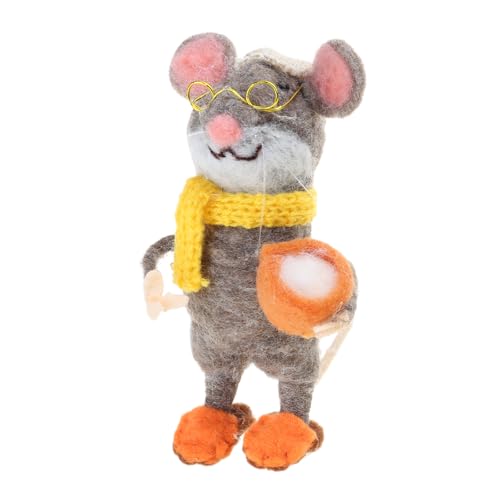 Qsvbeeqj Nadelfilz Modell Weihnachten Cartoon Wolle gefilzt Mäuse Miniaturfigur Puppen für Wohnkultur oder Mottoparty Qsvbeeqj Nadelfilz Modell Weihnachten Cartoon Wolle gefilzt Mäuse Miniaturfigur Puppen für Wohnkultur oder Mottoparty von Qsvbeeqj