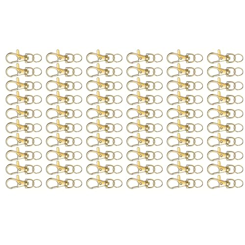 Qsvbeeqj Packung Von 60 Rotierenden Metallschlüsselkettenclips Gründungsschlüsselringe Und Hummerklauenklaske Haken Schmuck Machen Zubehör Korrosionsbeständiger Schlüsselbund Stecker von Qsvbeeqj