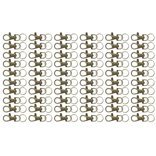 Qsvbeeqj Packung Von 60 Rotierenden Metallschlüsselkettenclips Gründungsschlüsselringe Und Hummerklauenklaske Haken Schmuck Machen Zubehör Korrosionsbeständiger Schlüsselbund Stecker von Qsvbeeqj